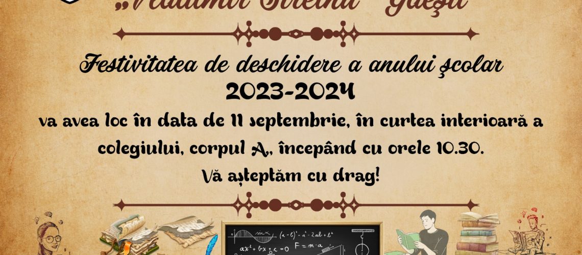 Deschiderea anului școlar 2023-2024